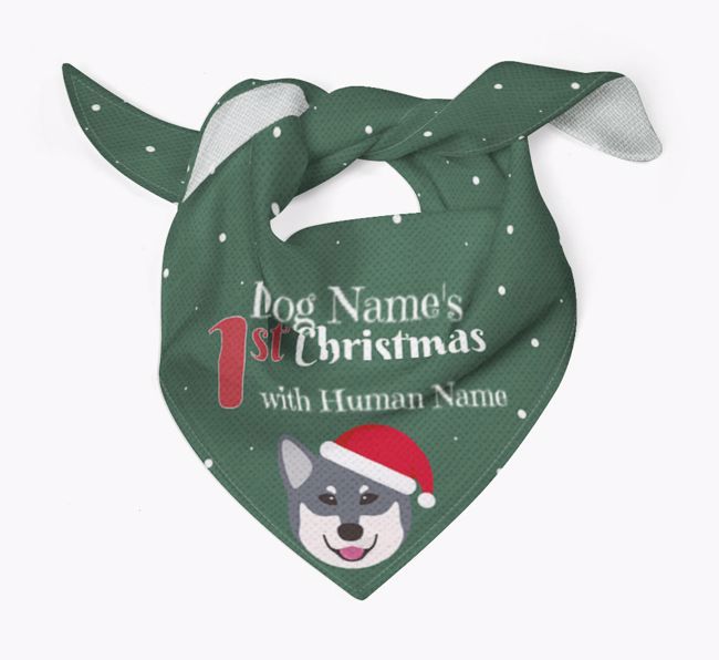 First Christmas Personalised Bandana with {breedFullName} Icon